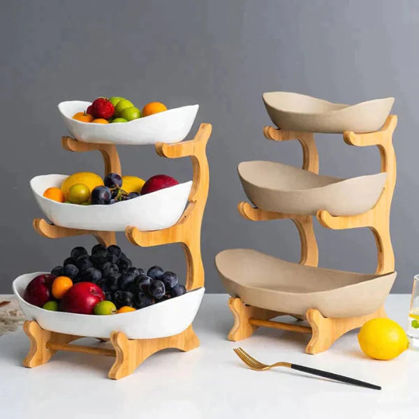FruitStack - Creatieve fruitschaal met meerdere lagen voor stijlvolle en ruimtebesparende opslag