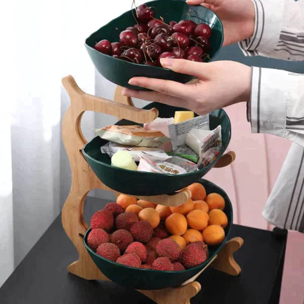 FruitStack - Creatieve fruitschaal met meerdere lagen voor stijlvolle en ruimtebesparende opslag