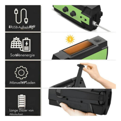 TerraVolt - Solar-powered radio en powerbank voor noodgevallen
