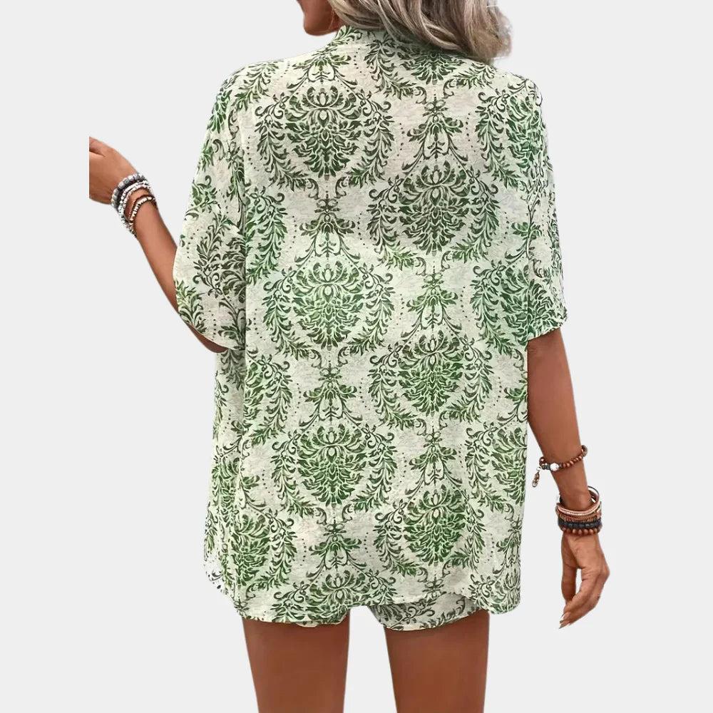 Zara – Elegante tweedelige set met ingewikkeld patroon