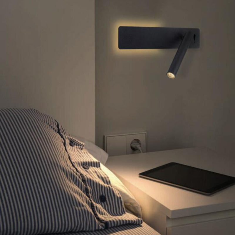 FlexGlow – LED Wandlamp met Verstelbaar Hoofd en Basisverlichting