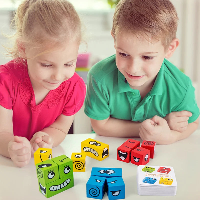 BrightMinds – Leuk puzzelspel met gezichtsuitdrukkingen voor Montessori-onderwijs