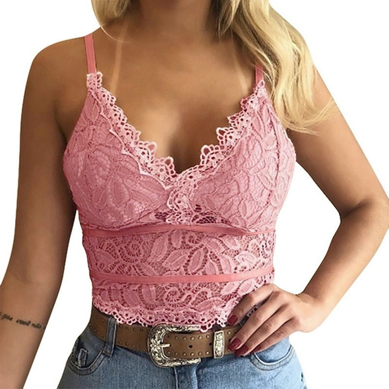 Chloe – Trendy mouwloos topje met diepe V-hals en verstelbare bandjes