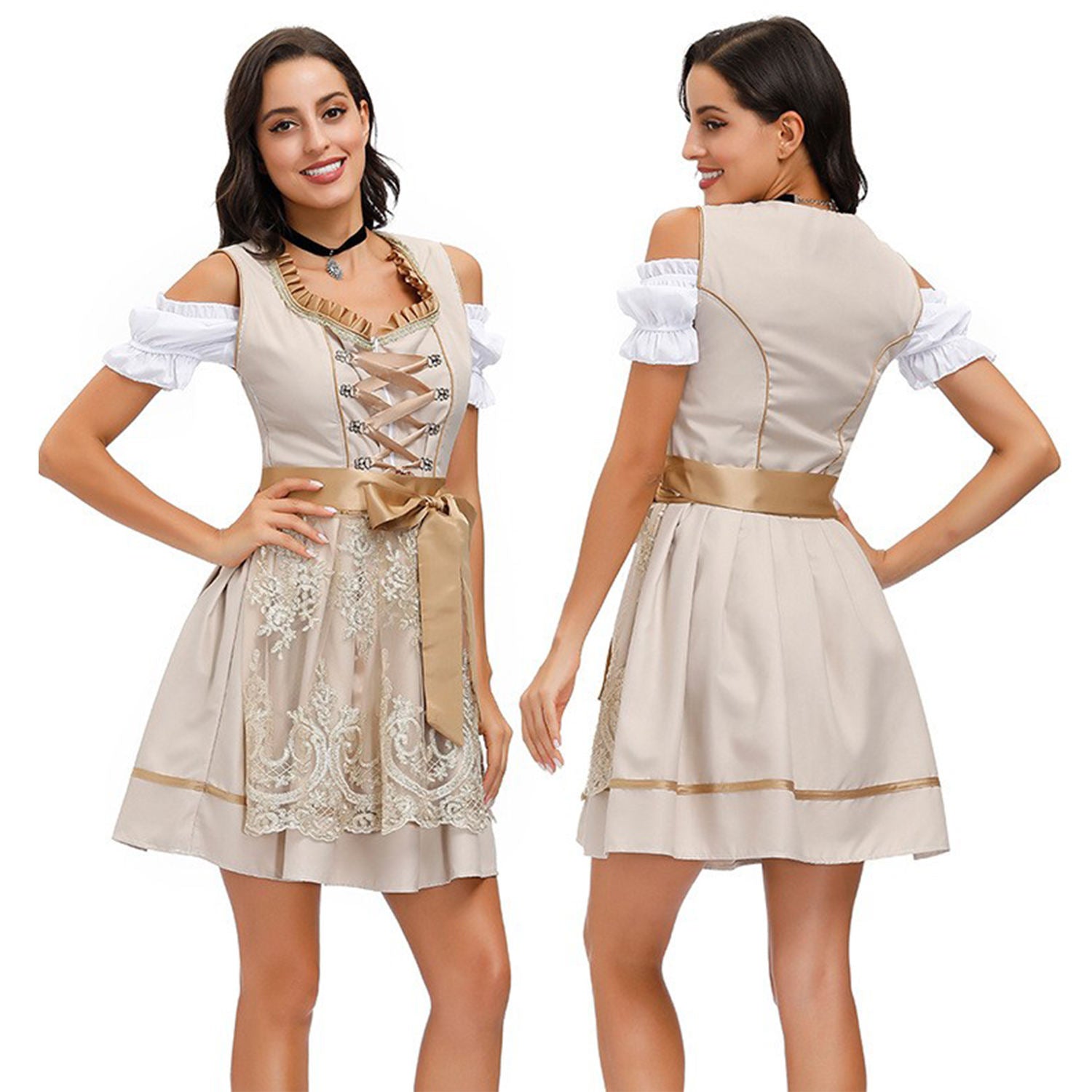 Anne - Oktoberfest Dirndl Jurk met Bijpassend Schort