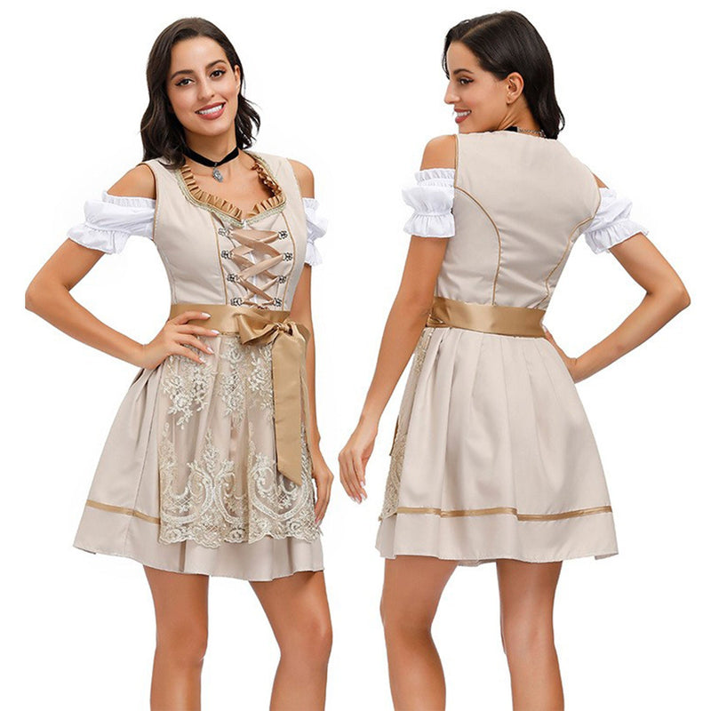 Anne - Oktoberfest Dirndl Jurk met Bijpassend Schort