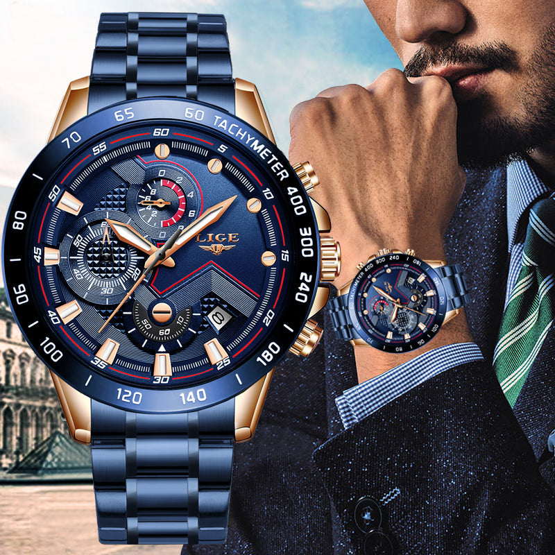 James - Luxe horloge met Quartz uurwerk en datumvenster voor een verfijnde look