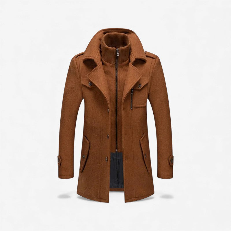 Mark – Lange Mouwen jas met Zakjes en Rits Sluiting