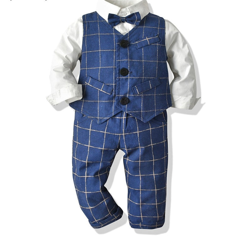 Jayden – Klassieke 3-delige set met mouwloos vest en casual broek