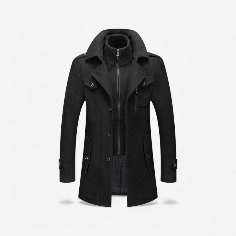 Mark – Lange Mouwen jas met Zakjes en Rits Sluiting