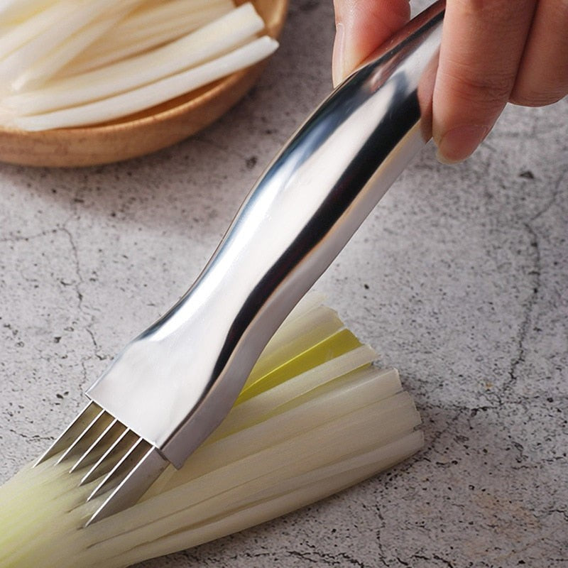 SliceMate – Roestvrijstalen Uienhakker met 6-Blads Ontwerp
