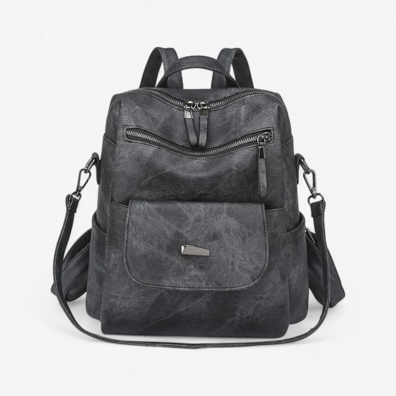 Anna – Rugzak met Meerdere Ritssluitingsvakken en Verstelbare Bandjes