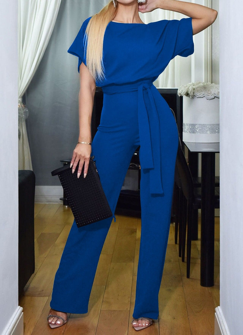 Camila - Chique jumpsuit met brede benen en een modern randje