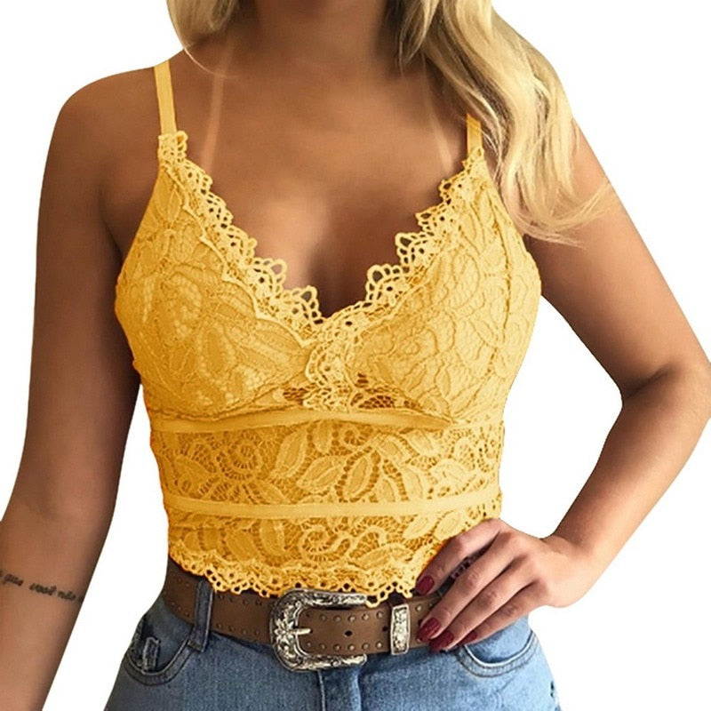 Chloe – Trendy mouwloos topje met diepe V-hals en verstelbare bandjes