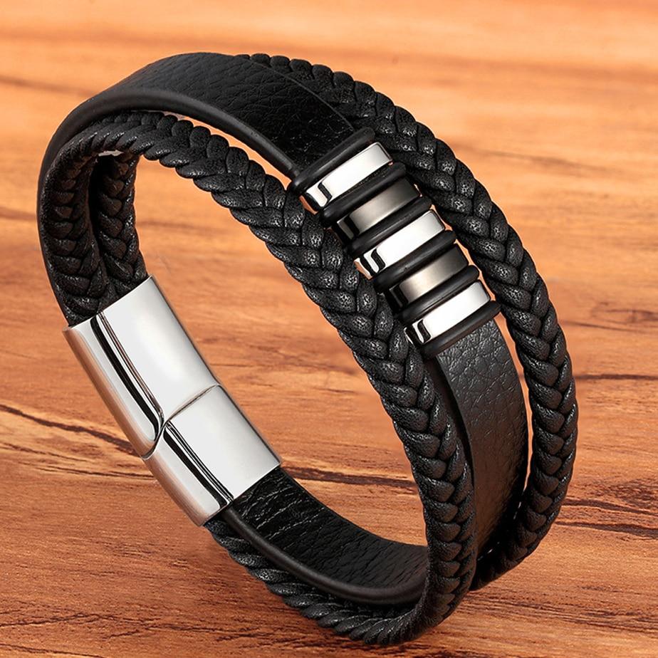 Logan - Slanke herenarmband met magnetische sluiting