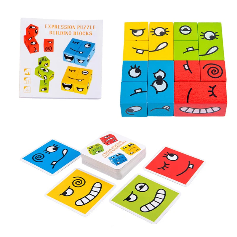 BrightMinds – Leuk puzzelspel met gezichtsuitdrukkingen voor Montessori-onderwijs