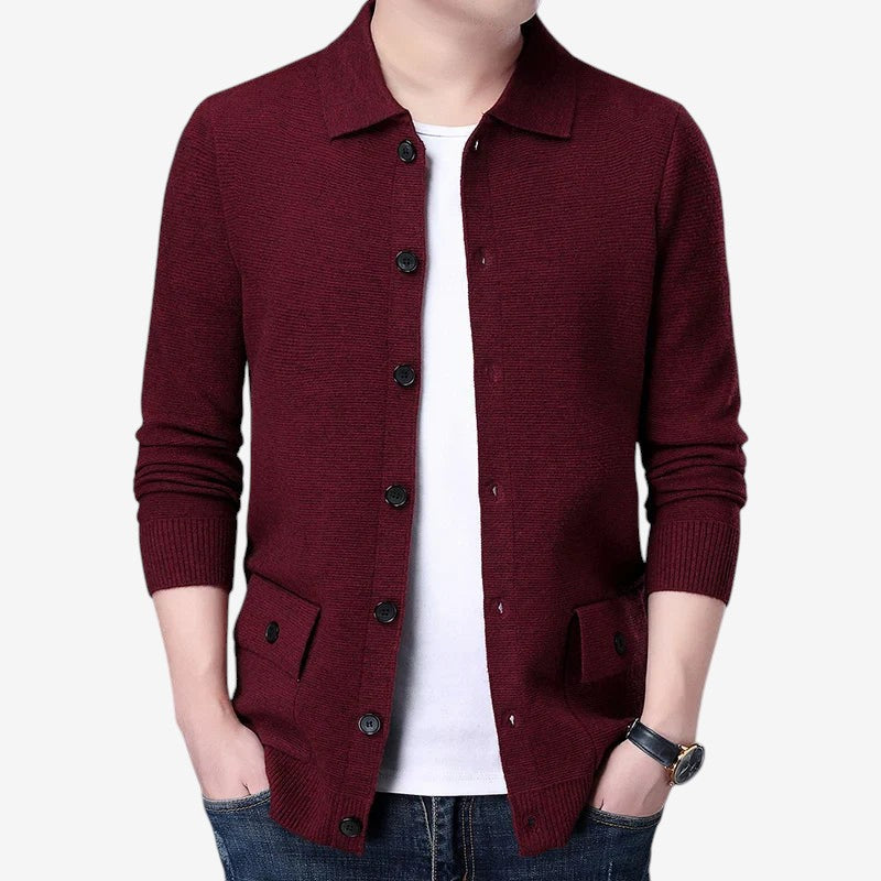 Mark – Lange Mouw Cardigan met Knopen en Zijzakken