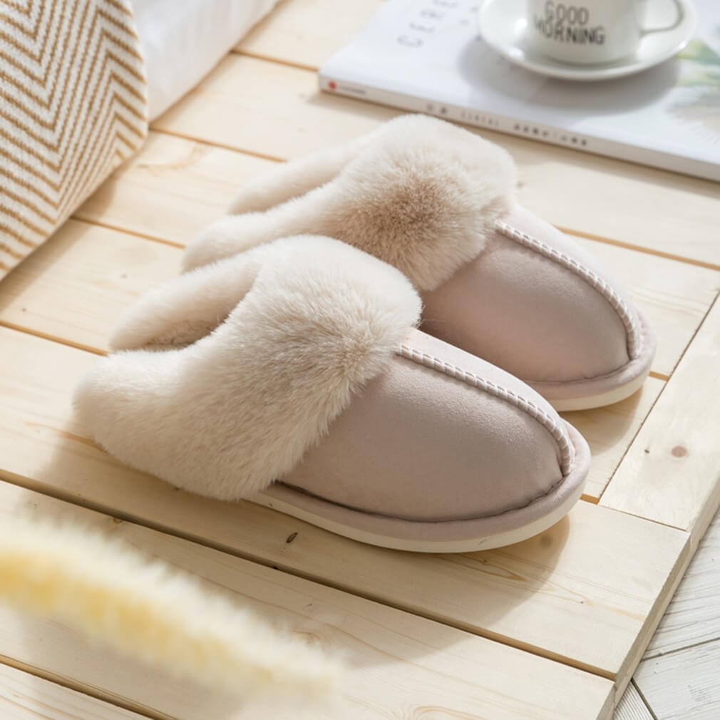 Lena - Warme pantoffels van imitatiebont met antislipzool voor comfort