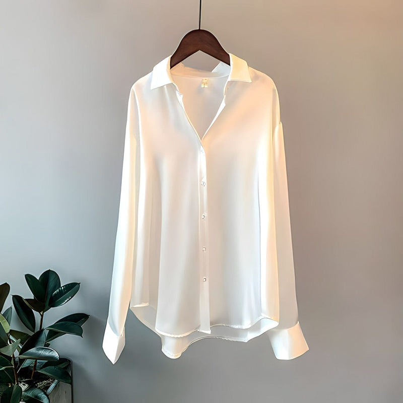 Nora - Veelzijdige Zijden Top Voor Moderne Elegantie