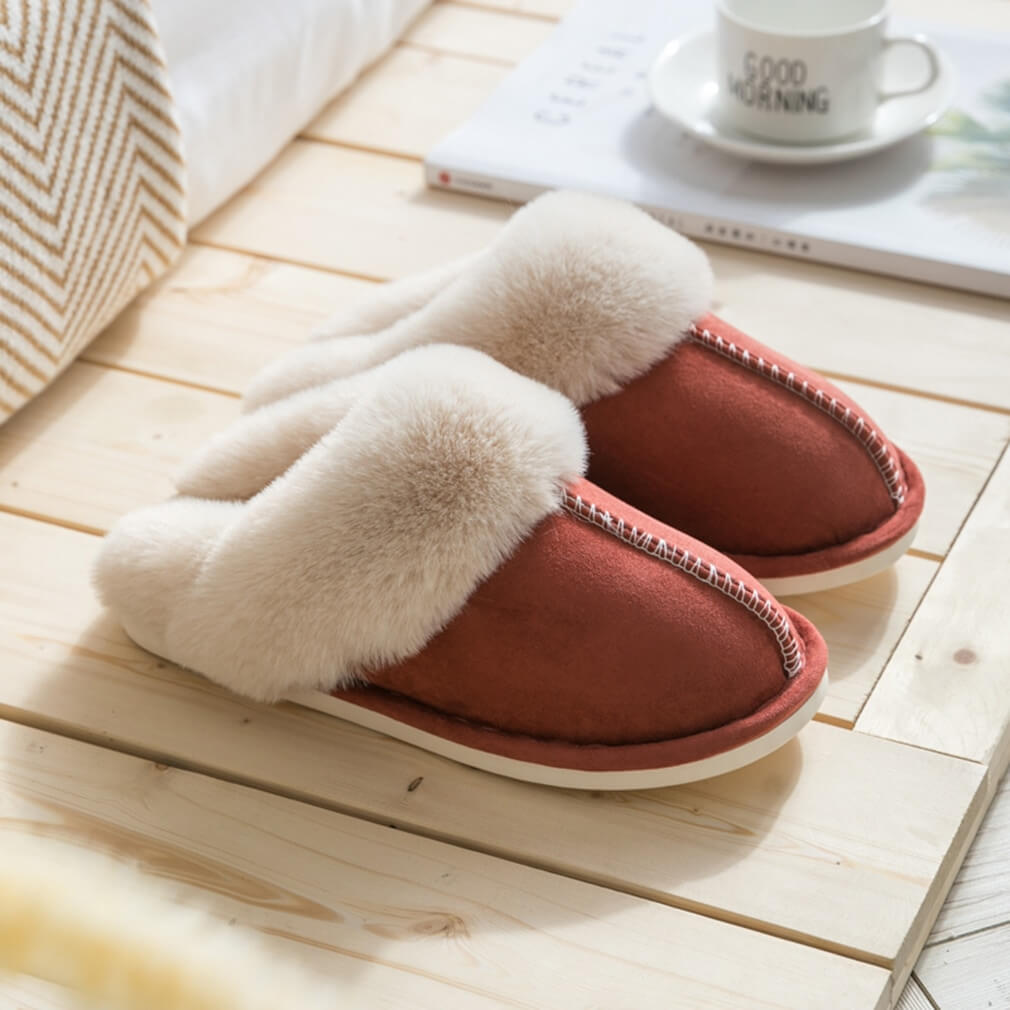 Lena - Warme pantoffels van imitatiebont met antislipzool voor comfort