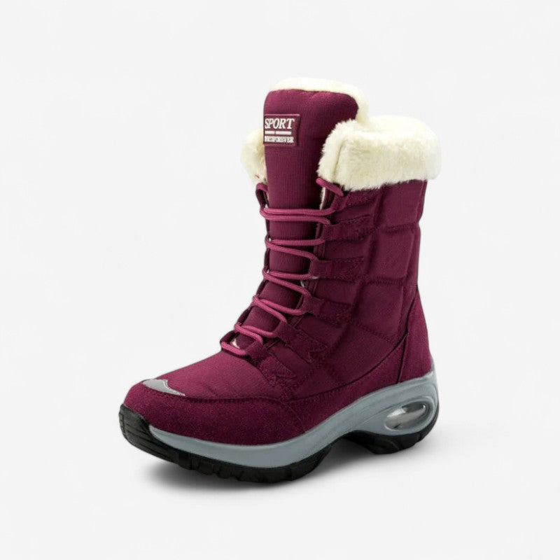 Hallie - Ronde teen Laarzen met Vetersluiting en Antislipzool