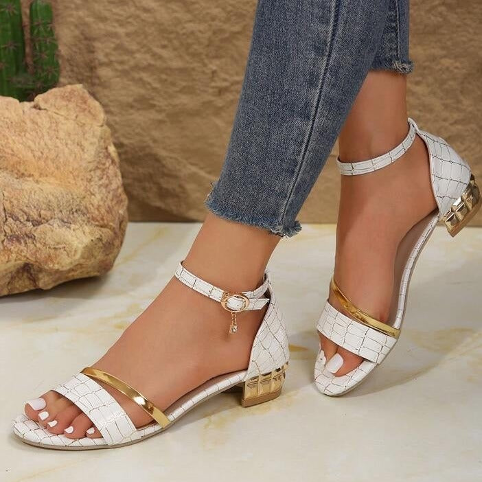 Sophia - Chique Sandalen met Hak en Verstelbaar Enkelbandje