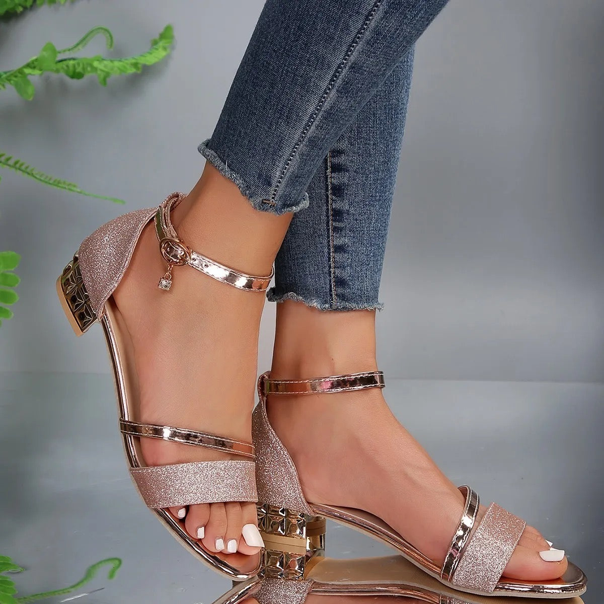 Sophia - Chique Sandalen met Hak en Verstelbaar Enkelbandje