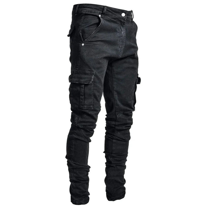 Claus - Modieuze Denim Cargo Broek met meerdere zakken