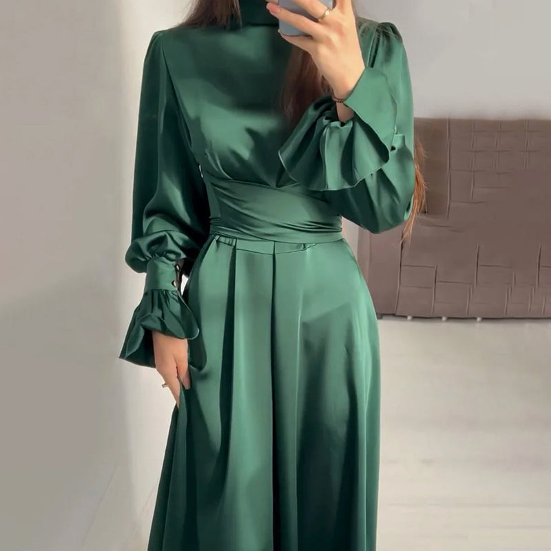 Emma – Maxi jurk met lange mouwen en vloeiend silhouet