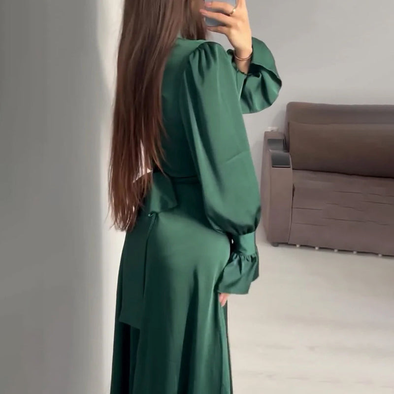 Emma – Maxi jurk met lange mouwen en vloeiend silhouet