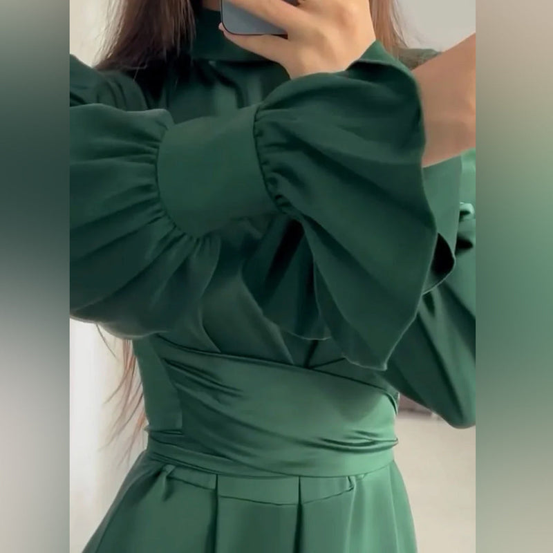 Emma – Maxi jurk met lange mouwen en vloeiend silhouet