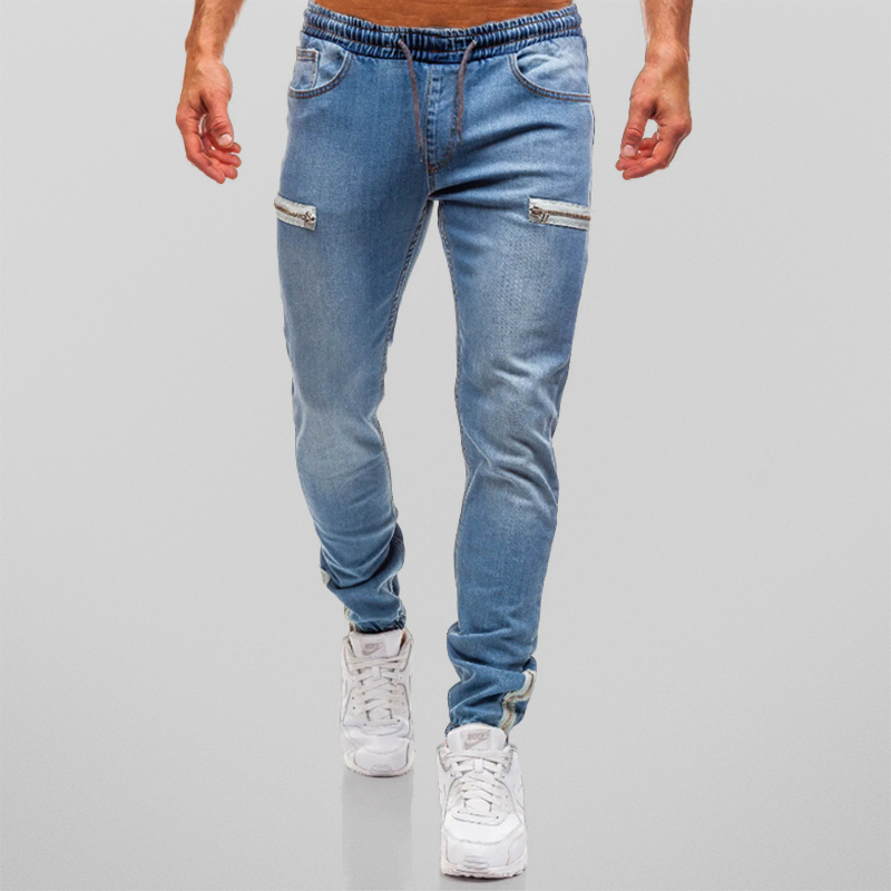 Daniel - Relaxed Fit Jogger Jeans met Elastische Tailleband en Taps toelopende pijpen