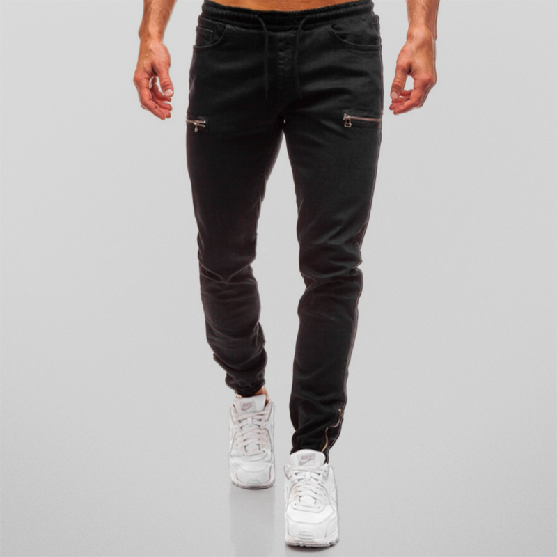 Daniel - Relaxed Fit Jogger Jeans met Elastische Tailleband en Taps toelopende pijpen