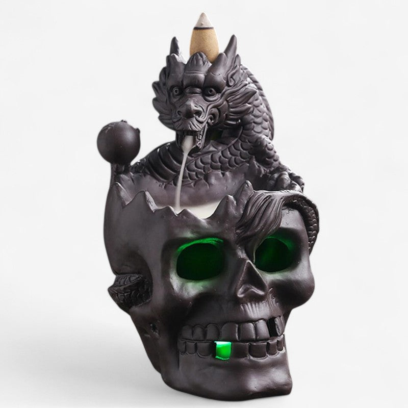 MystiSkull – Decoratieve Schedel Wierookbrander met Mysterieus Rookeffect