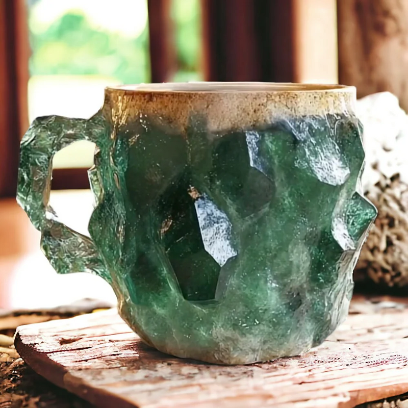 ArtisanAura - Elegante Handgemaakte Stenkop Precious Mok