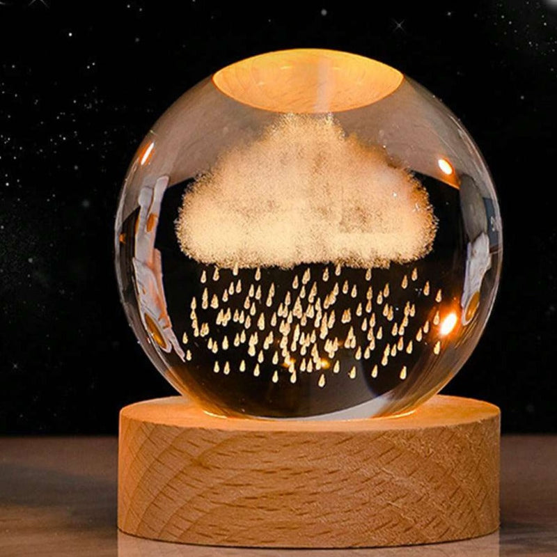 MoonAstro - LED-kristallen bol met dimbare gloed