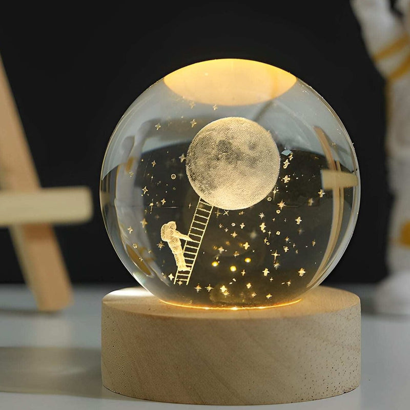 MoonAstro - LED-kristallen bol met dimbare gloed