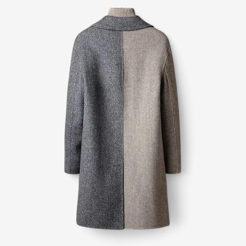 Arvion – Lange mantel met lange mouwen en klassiek ontwerp