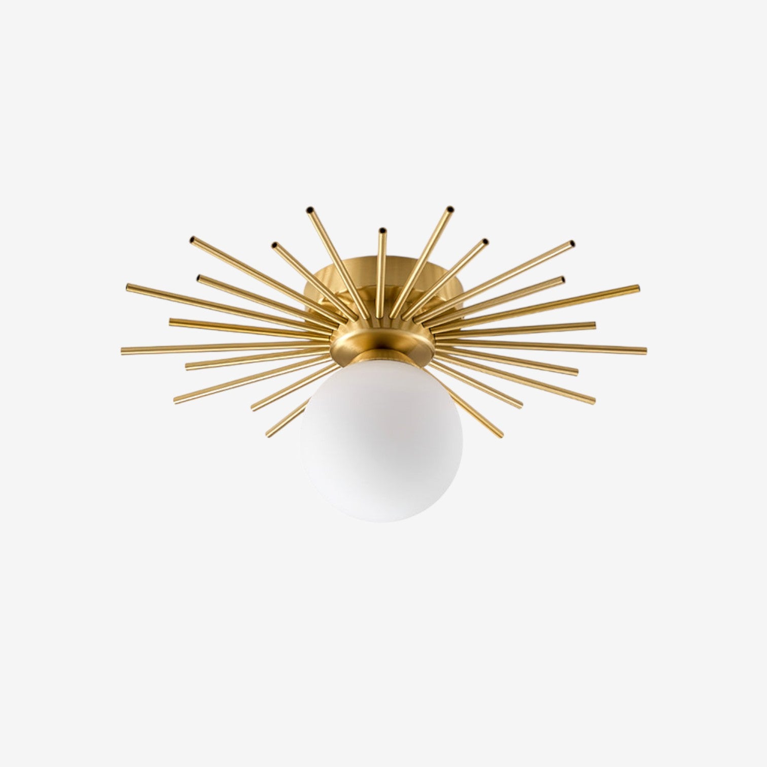 LumiStar – Plafondlamp van Messing en Glas met Rond Ontwerp