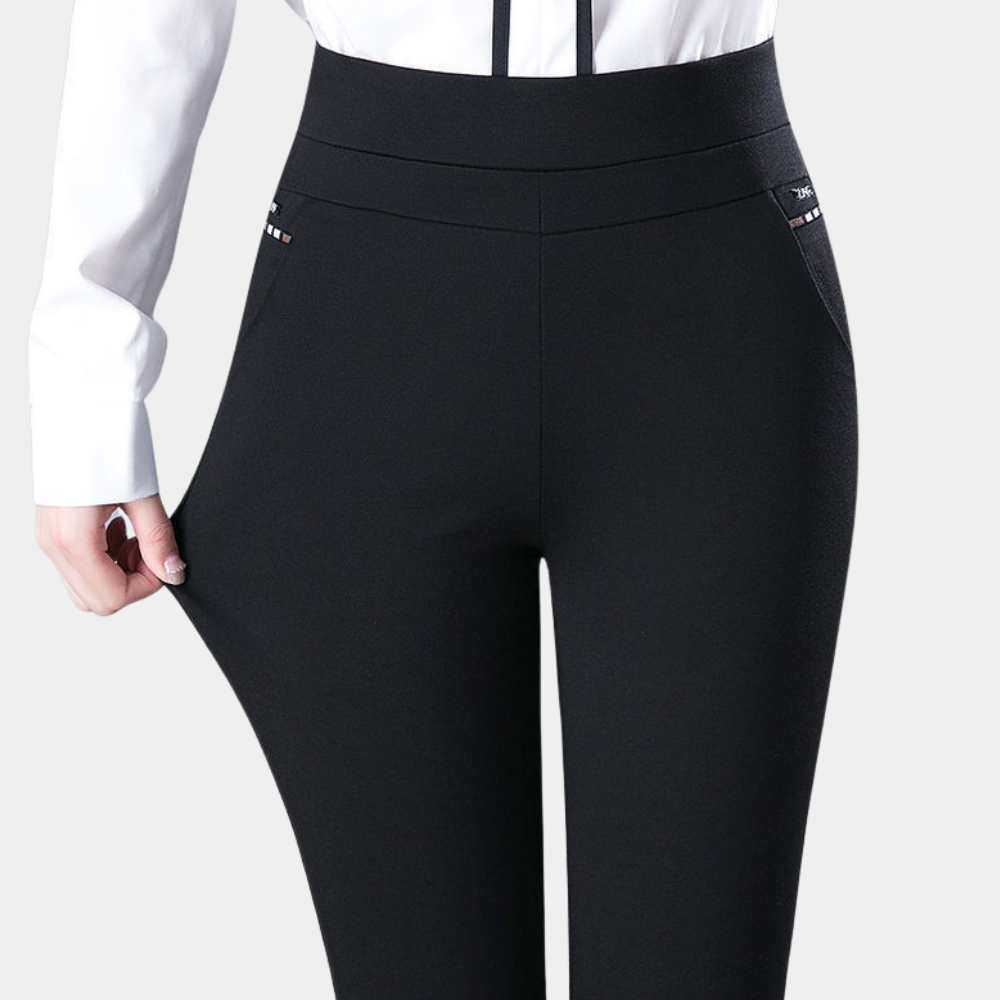 Elise – Stijlvolle Hoge Taille Broek met Rekbaar Ontwerp