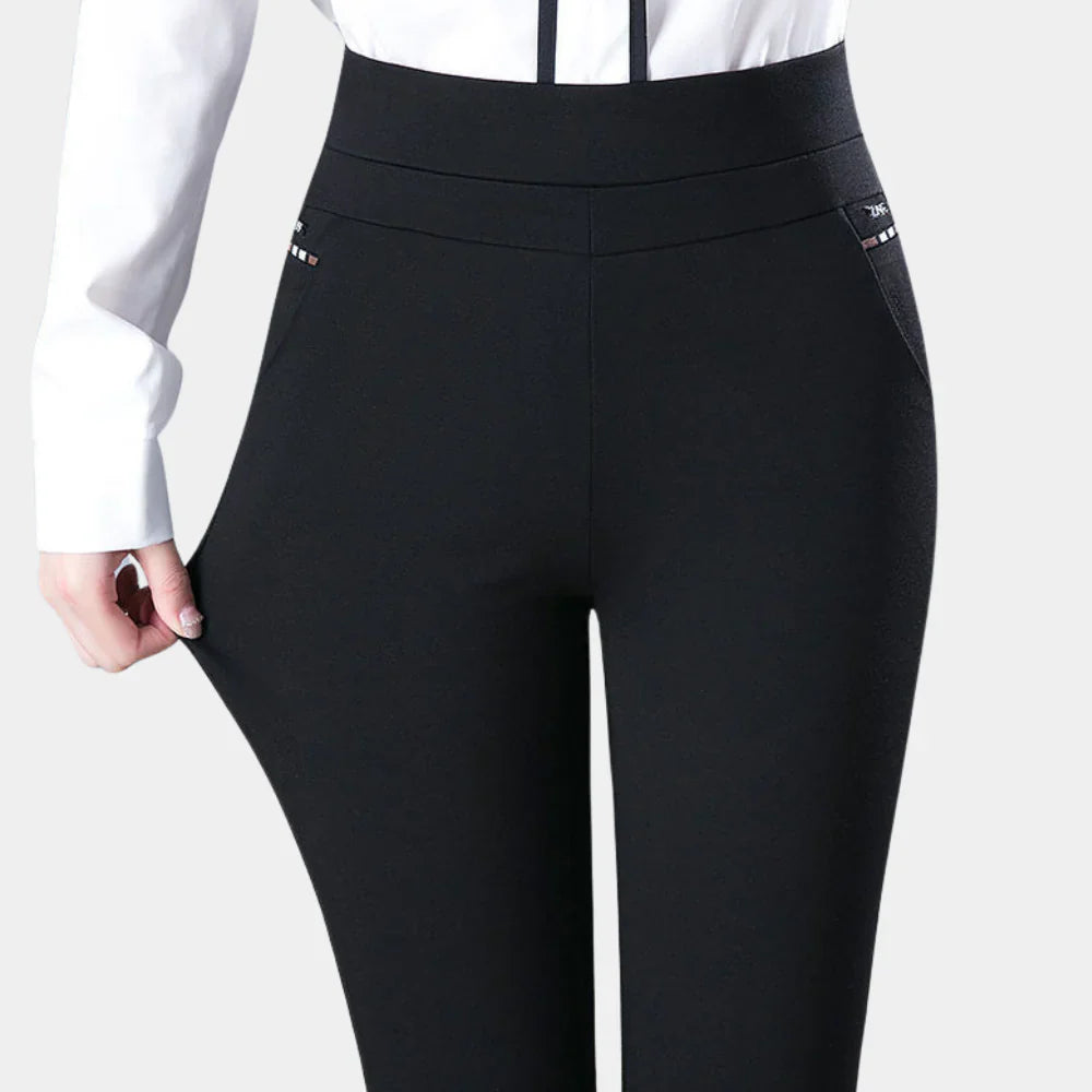 Sophie - Stretchbroek met hoge taille en zakken
