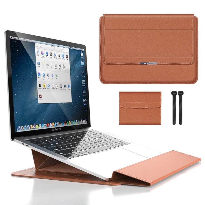 FlexiGuard - Multifunctionele laptophoes met ingebouwde standaard en polssteun