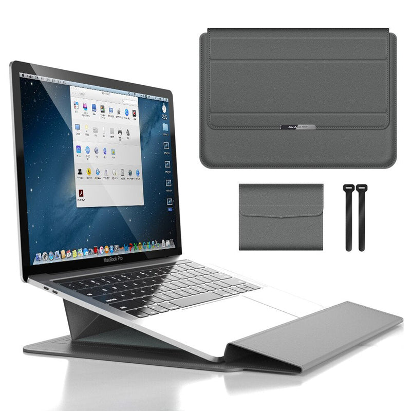 FlexiGuard - Multifunctionele laptophoes met ingebouwde standaard en polssteun