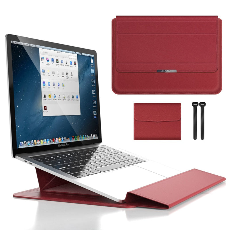FlexiGuard - Multifunctionele laptophoes met ingebouwde standaard en polssteun