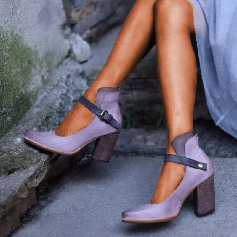 RIA - Elegante Schoenen met Hak en Verstelbare Riem