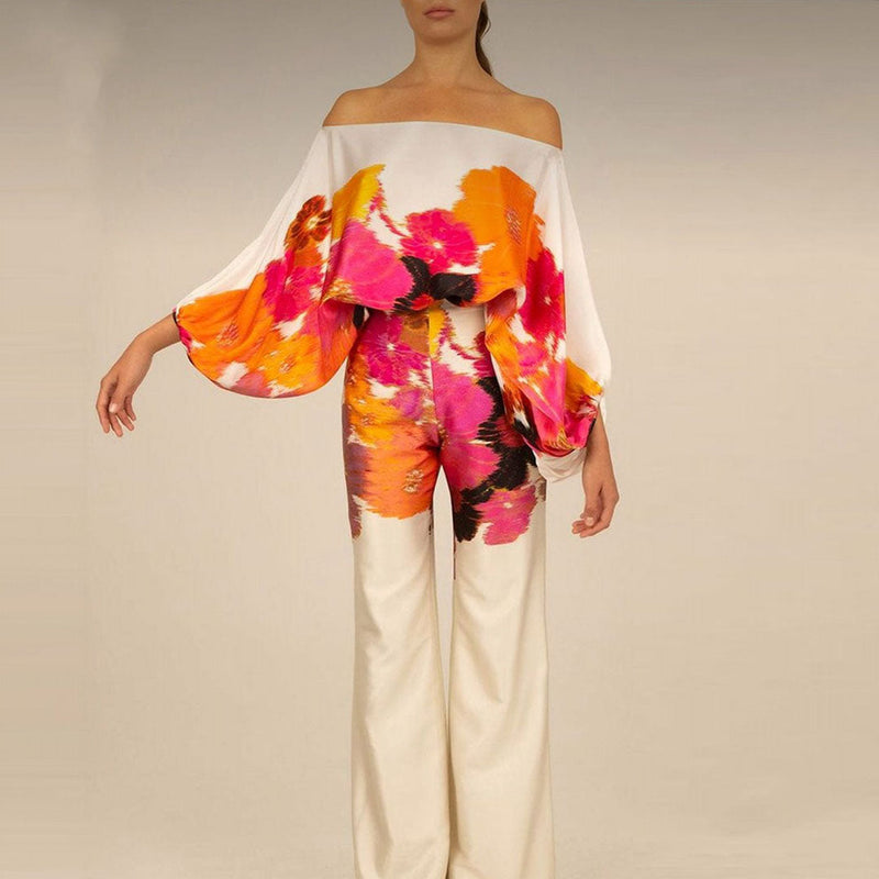 Lina - Gedurfde tweedelige jumpsuit met één-schoudermotief