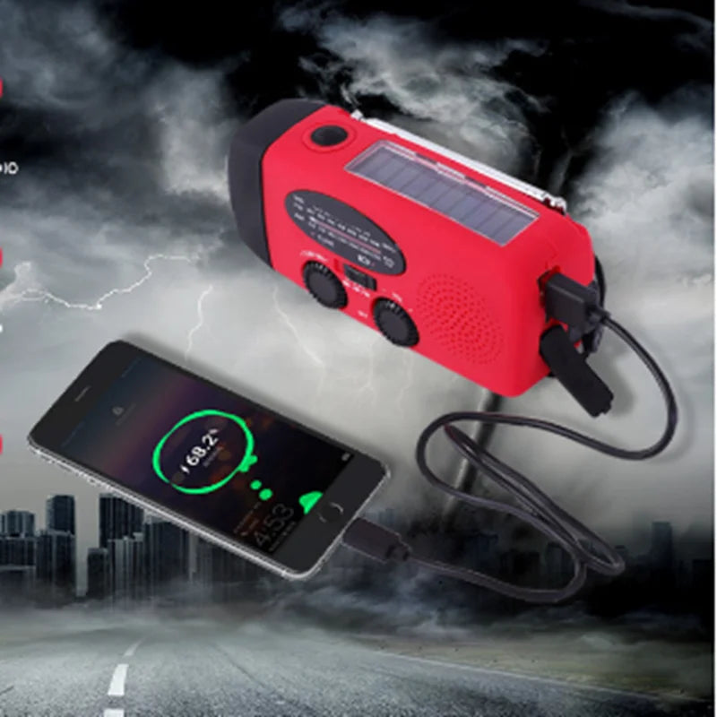 EcoSound - Multifunctionele compacte radio met waterbestendig, powerbank en zaklamp