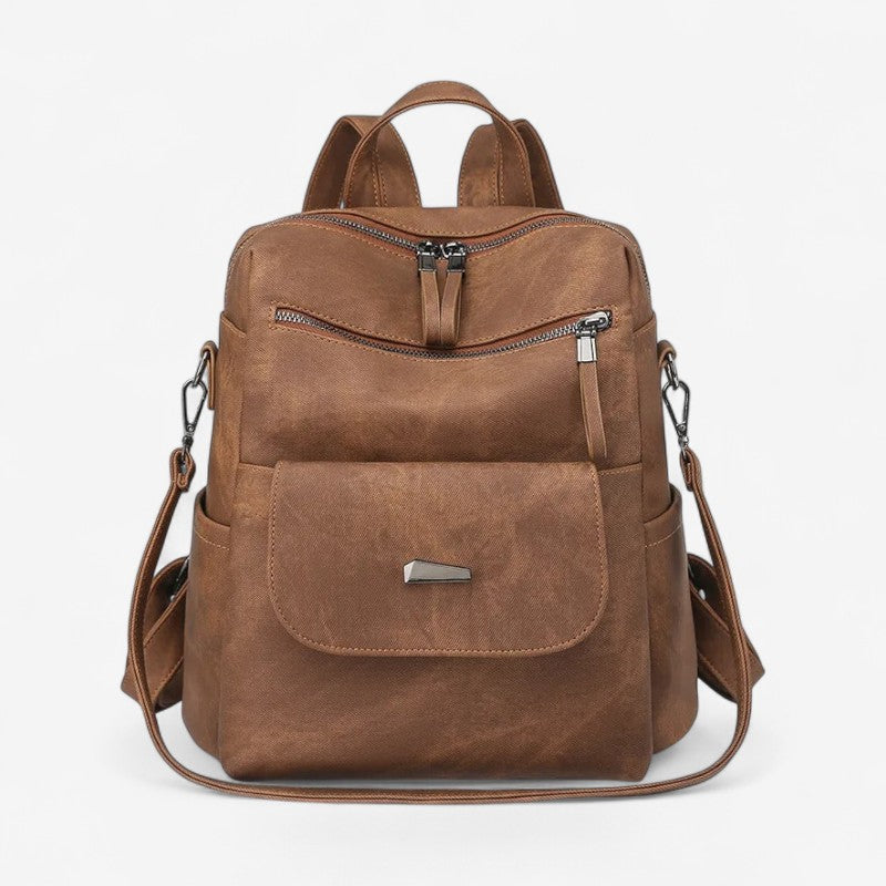 Anna – Rugzak met Meerdere Ritssluitingsvakken en Verstelbare Bandjes