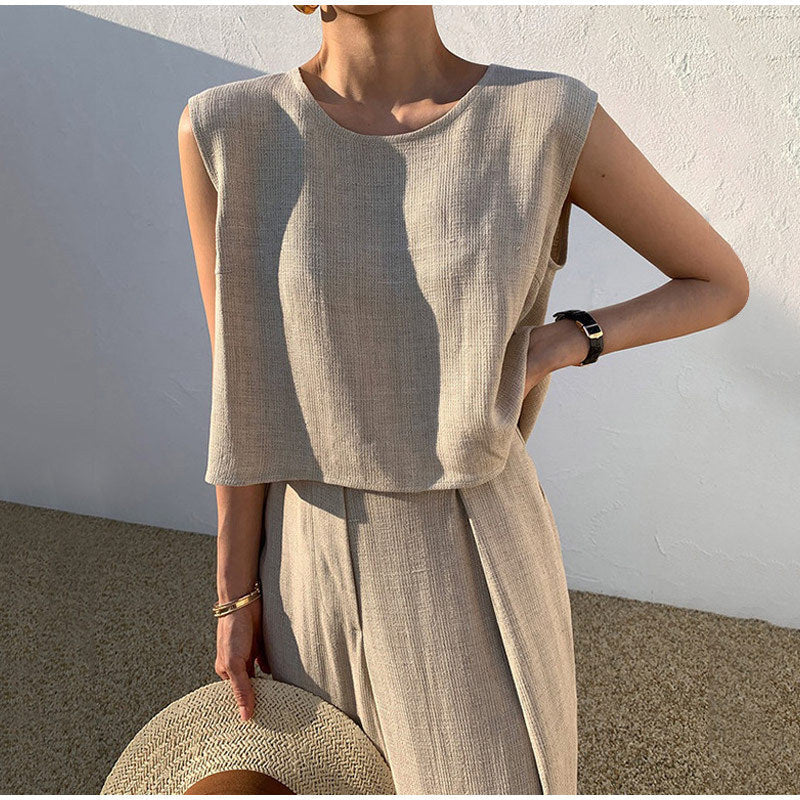 Livia - Elegante Mouwloze Tweedelige Set