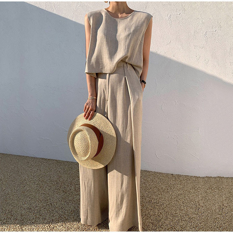 Livia - Elegante Mouwloze Tweedelige Set