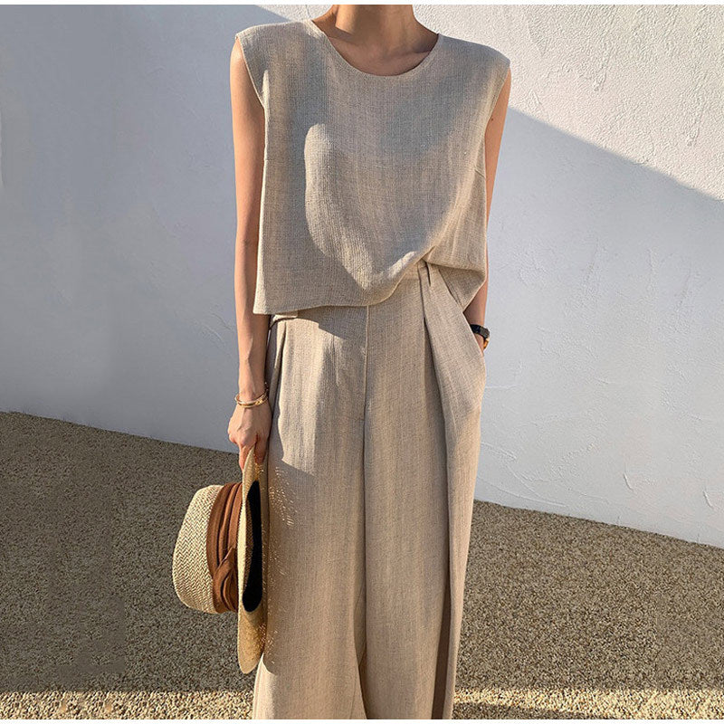 Livia - Elegante Mouwloze Tweedelige Set